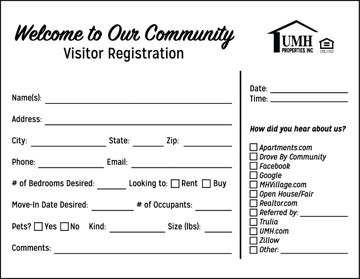 Picture of Registration Notepad