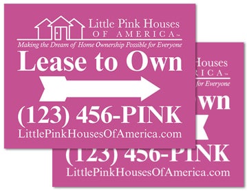 Picture of Yard Sign - Lease to Own 2