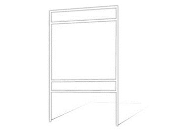 Picture of Metal Frame 18"h x 24 - 2 Riders (White)