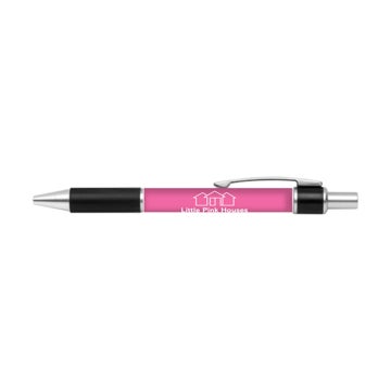 Picture of Bravo Retractable Silver Trim Ballpoint Pen - Pink
