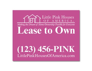 Picture of Yard Sign - Lease to Own 1