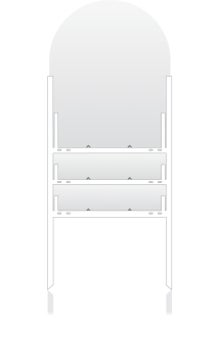 Picture of Open Top Metal Frame 24"w - 2 riders (White)