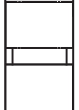 Picture of 18"h x 30"w Metal Frame - 1 rider (24" rider) (Black)