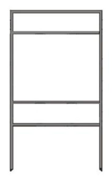 Picture of 24"h x 18"w Metal Frame - 2 riders (Gray) - BASE