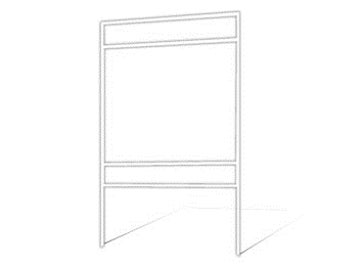 Picture of 24"h x 30"w Metal Frame - 2 rider (White) - BASE