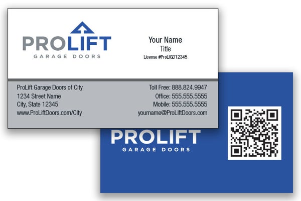 Picture of ProLift Doors Business Card w Address