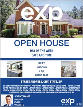 Picture of Open House Flyer - Simple Blue