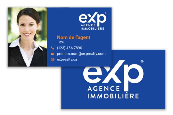 Picture of Traditional Business Card - Blue - French