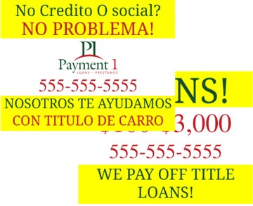 Picture of LOANS! Spanish