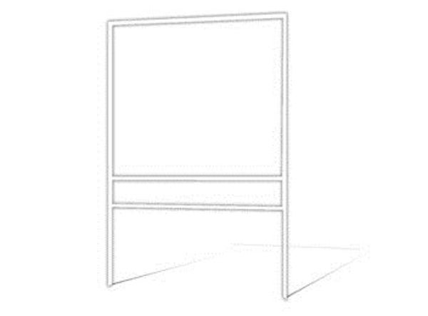 Picture of 18"h x 24"w Metal Frame - 1 rider (White)
