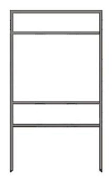 Picture of 18"h x 24"w Metal Frame - 2 riders (Gray)