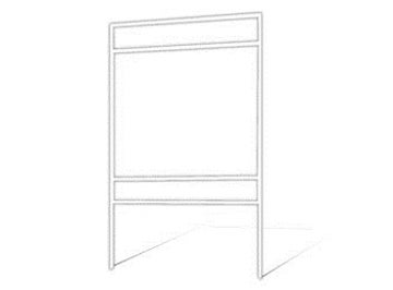 Picture of 18"h x 24"w Metal Frame - 2 riders (White)