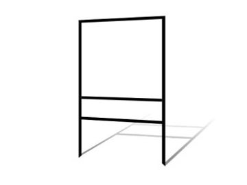Picture of 24"h x 24"w Metal Frame - 1 rider (Black)