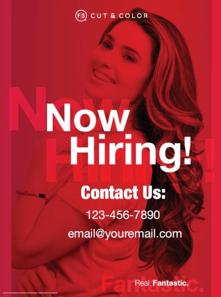 Picture of Now Hiring  24x18 Static Cling