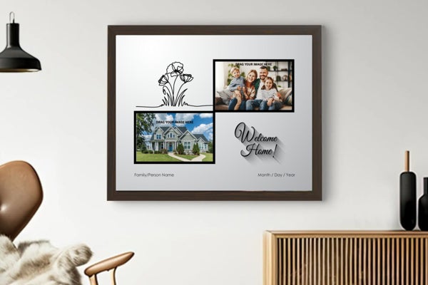 Picture of Framed Welcome Home Canvas - 2 Photo