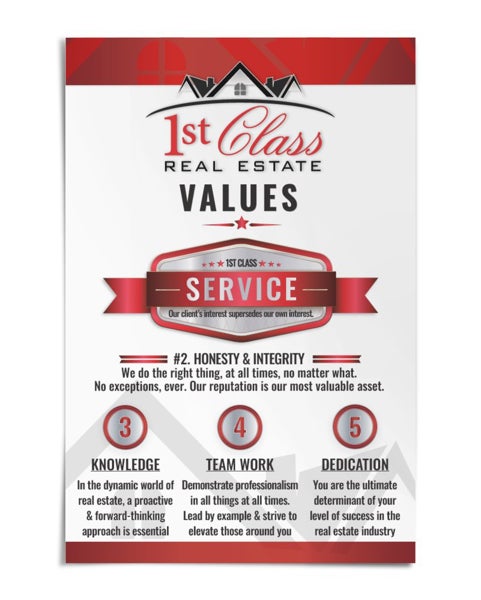 Picture of 1st Class Values Poster