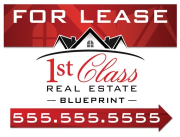 Picture of Blueprint For Lease Directional Yard Sign