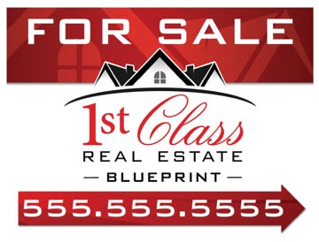 Picture of Blueprint For Sale Directional Yard Sign