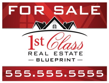 Picture of Blueprint For Sale Yard Sign