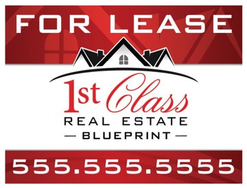 Picture of Blueprint For Lease Yard Sign