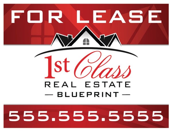 Picture of Blueprint For Lease Yard Sign