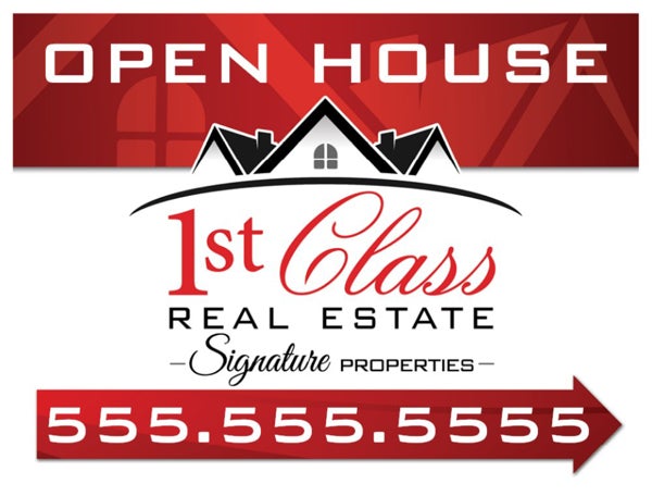 Picture of Signature Properties Open House Directional Yard Sign