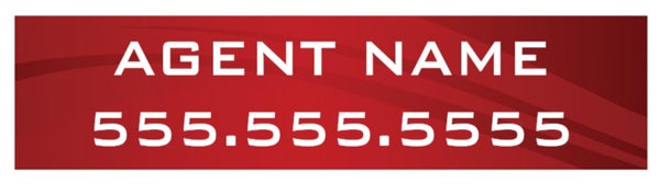 Picture of Agent Name & Phone Number Rider (Double Sided)