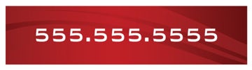 Picture of Phone Number Rider (Double Sided)
