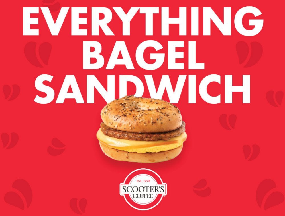Scooter's Coffee. EVERYTHING BAGEL SANDWICH