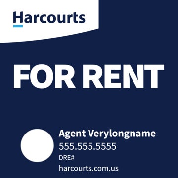 Picture of For Rent - Dark Blue Horizontal