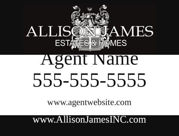 Picture of Agent Sign Panel (Black) 18x24