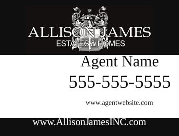 Picture of Agent Sign Panel (Black) 18x24