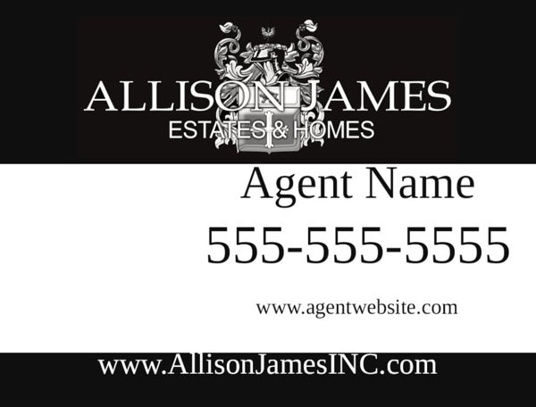 Picture of Agent Sign Panel (Black) 18x24