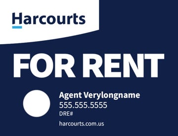 Picture of For Rent - Dark Blue Horizontal