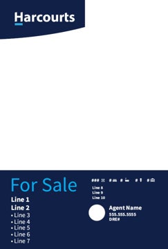 Picture of Large Photo Sign - Dark Blue    36" x 24"