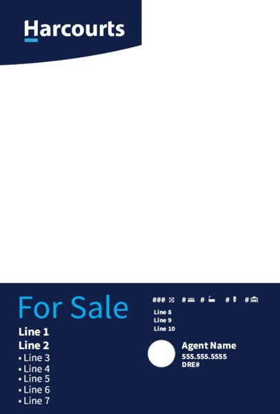 Picture of Large Photo Sign - Dark Blue    36" x 24"