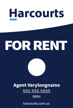 Picture of For Rent - Dark Blue Vertical