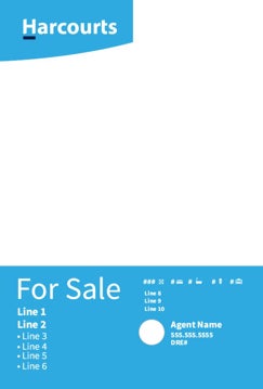 Picture of Large Photo Sign - Light Blue - Upload Photo 36" X 24"