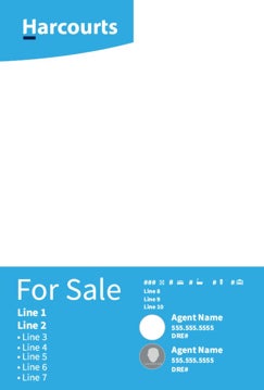 Picture of Large Photo Sign - Two Agents - Light Blue         36" x 24"