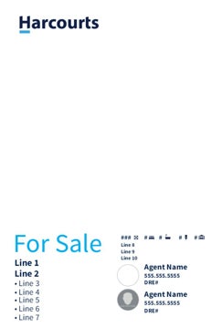 Picture of Large Photo Sign - Two Agents - White     36" x 24"