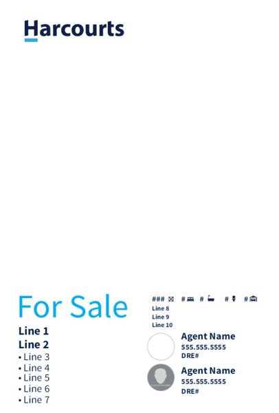 Picture of Large Photo Sign - Two Agents - White     36" x 24"