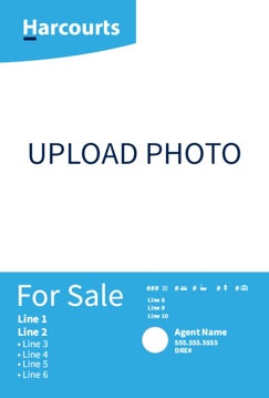 Picture of Large Photo Sign - Light Blue - Upload Photo 36" x 24"