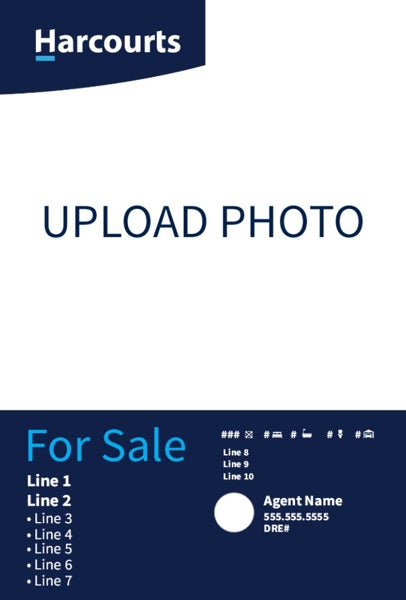 Picture of Large Photo Sign - Dark Blue - Upload Photo 36