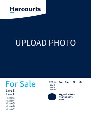Picture of Large Photo Sign - White - Upload Photo 30" x 24"