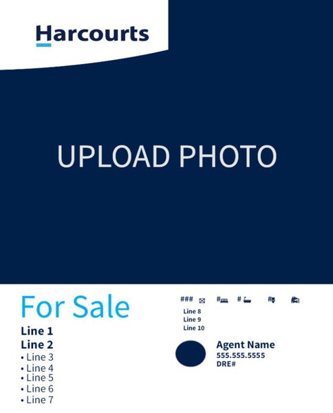 Picture of Large Photo Sign - White - Upload Photo 30" x 24"