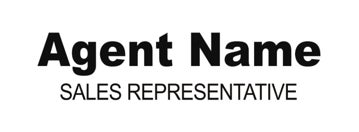 Picture of Agent Name, Title (White)
