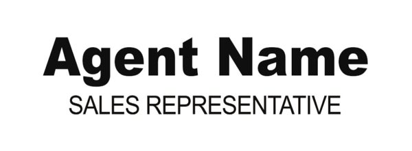 Picture of Agent Name, Title (White)