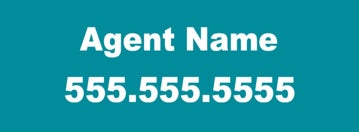 Picture of Agent Name, Phone (Teal)