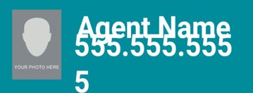 Picture of Design for Agent Photo, Name, Phone (Teal)