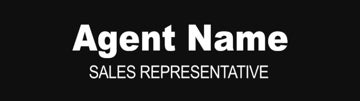 Picture of Agent Name, Title (Black)